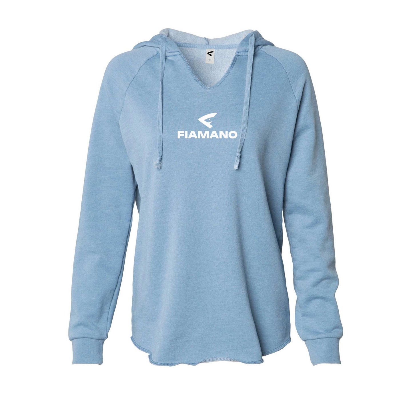 Women's Blue Lightweight Hoodie with White FIAMANO Name & Logo
