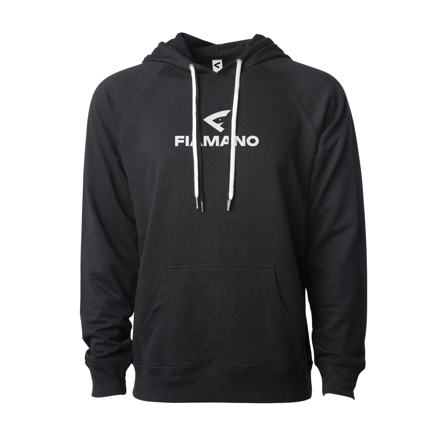 Men's Black Lightweight Hoodie with White FIAMANO Name & Logo