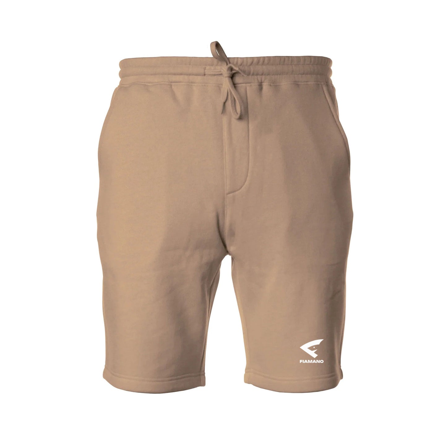 Men's Sand Color Shorts with White FIAMANO Name & Logo