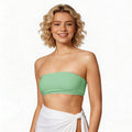 green bandeau bikini top