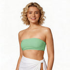 green bandeau bikini top