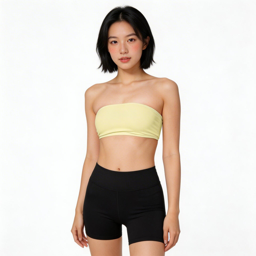 yellow bandeau bikini top
