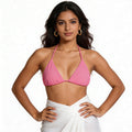 pink string bikini top