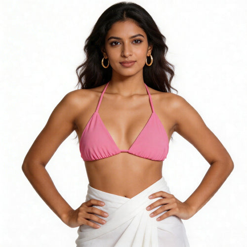 pink string bikini top