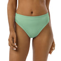green high-waisted bikini bottom