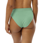 green high-waisted bikini bottom