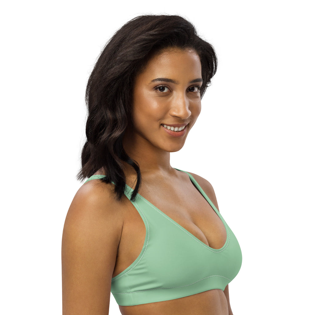 green padded bikini top