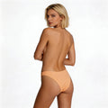 orange V-cut bikini bottom