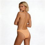 orange V-cut bikini bottom