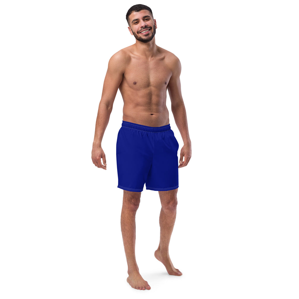 blue swim trunks