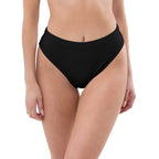 Black high-waisted bikini bottom