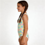 girl's polka dot one-piece swimsuit