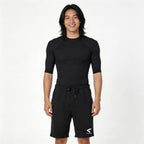 men's black leisure shorts