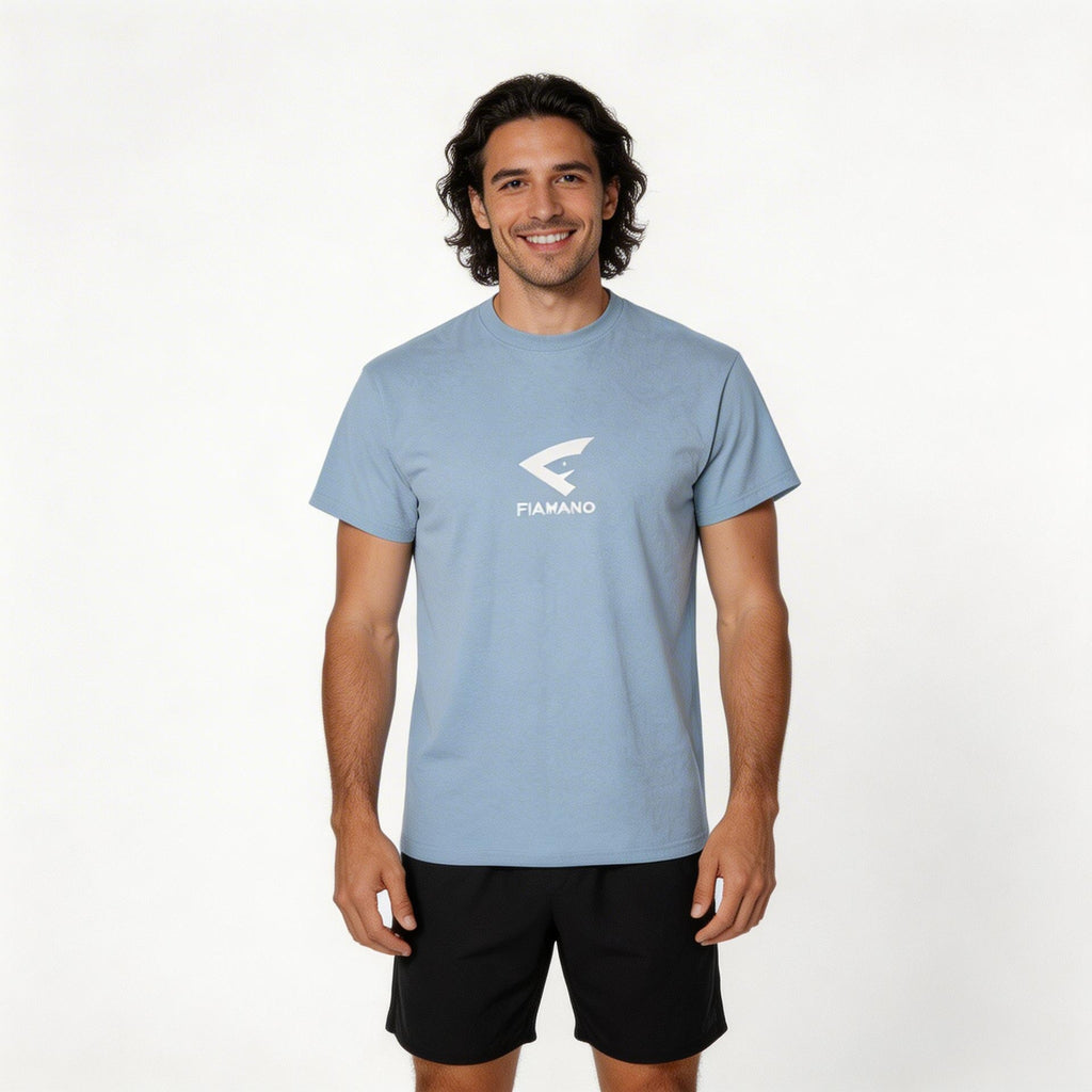 men's blue t-shirt