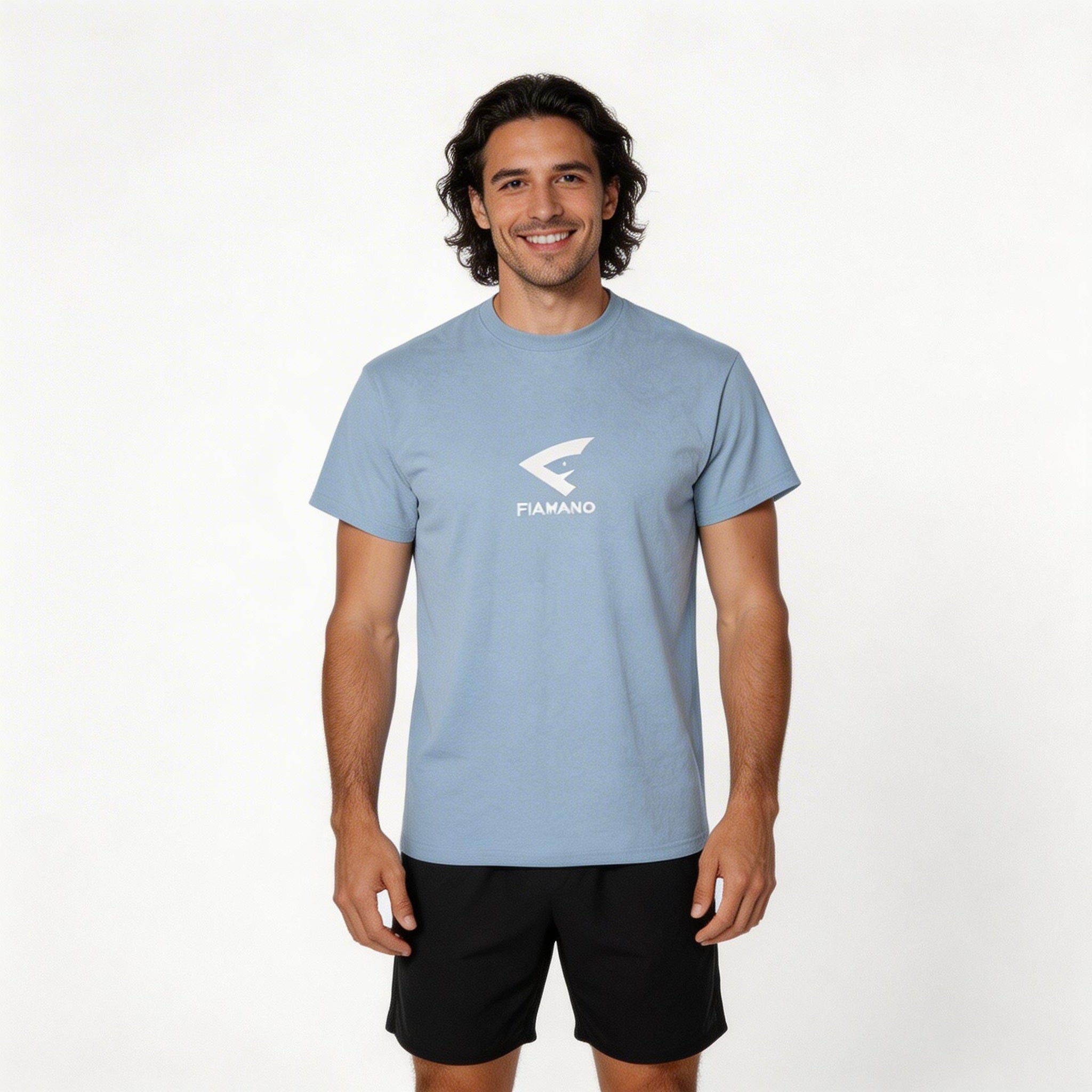 men's blue t-shirt