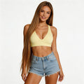 yellow padded bikini top