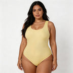 yellow one-piece swimsuit