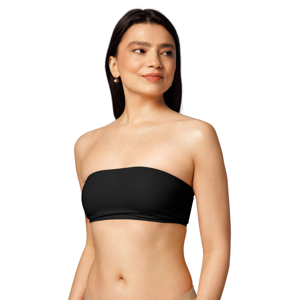 black bandeau bikini top