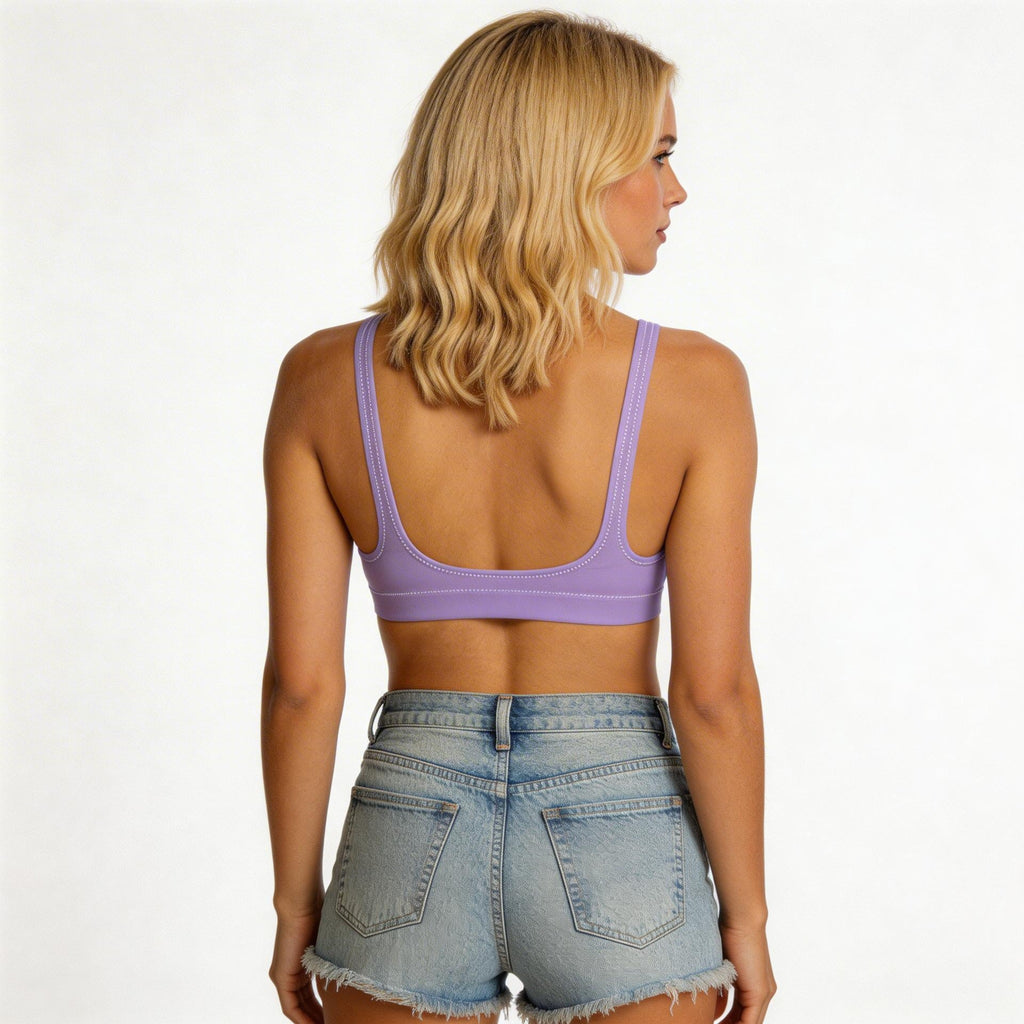 purple padded bikini top