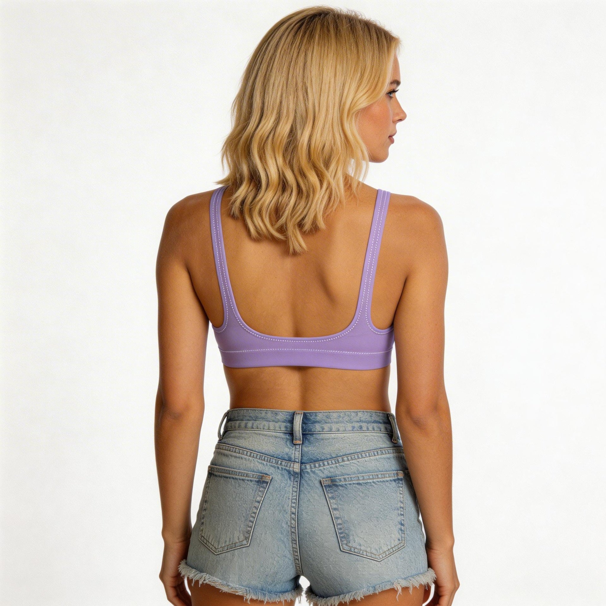 purple padded bikini top