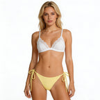 yellow string bikini bottom