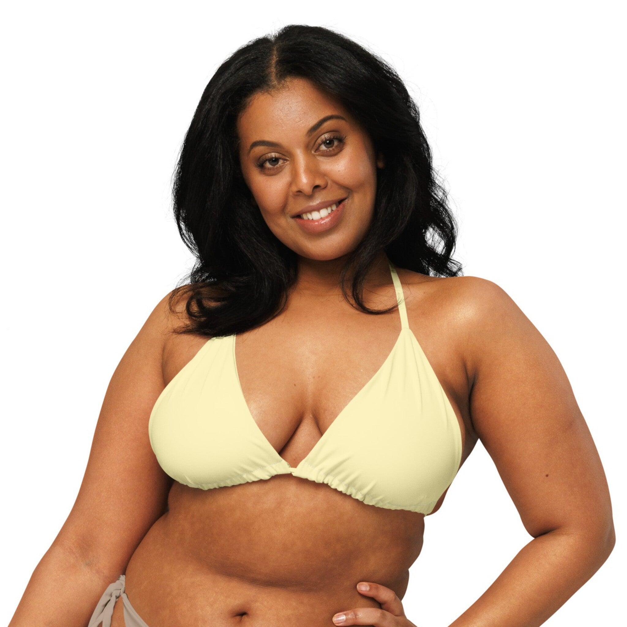 yellow string bikini top