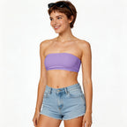 purple bandeau bikini top