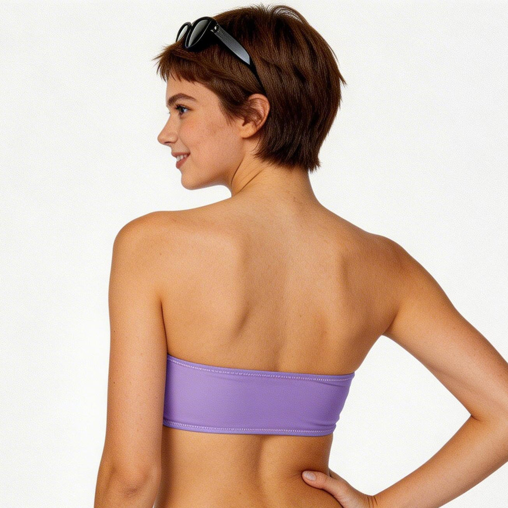 purple bandeau bikini top