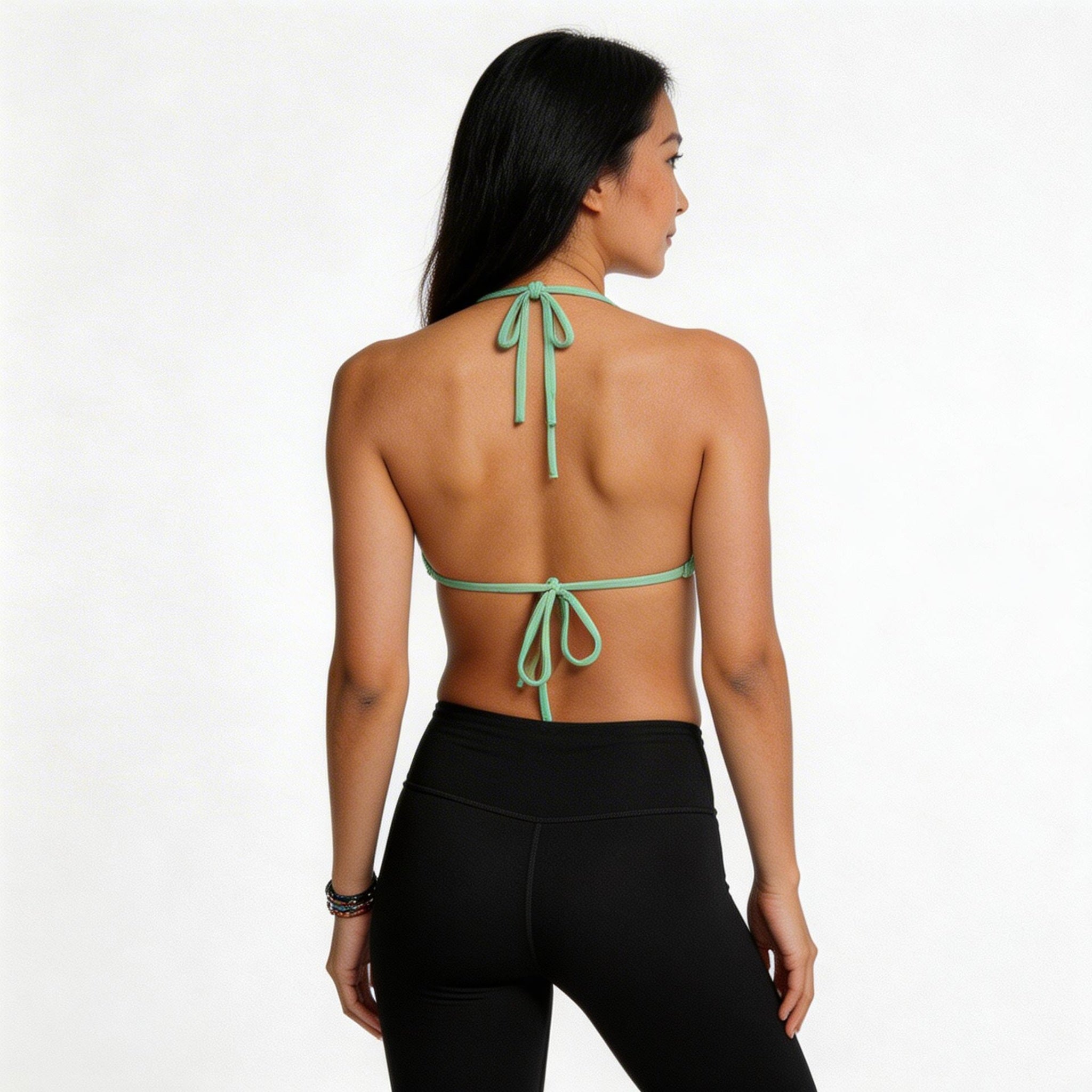green string bikini top