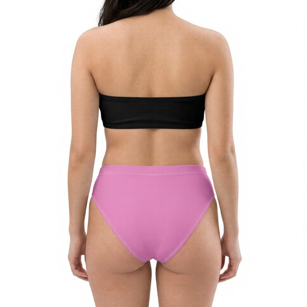 Pink High-Waisted Bikini Bottom