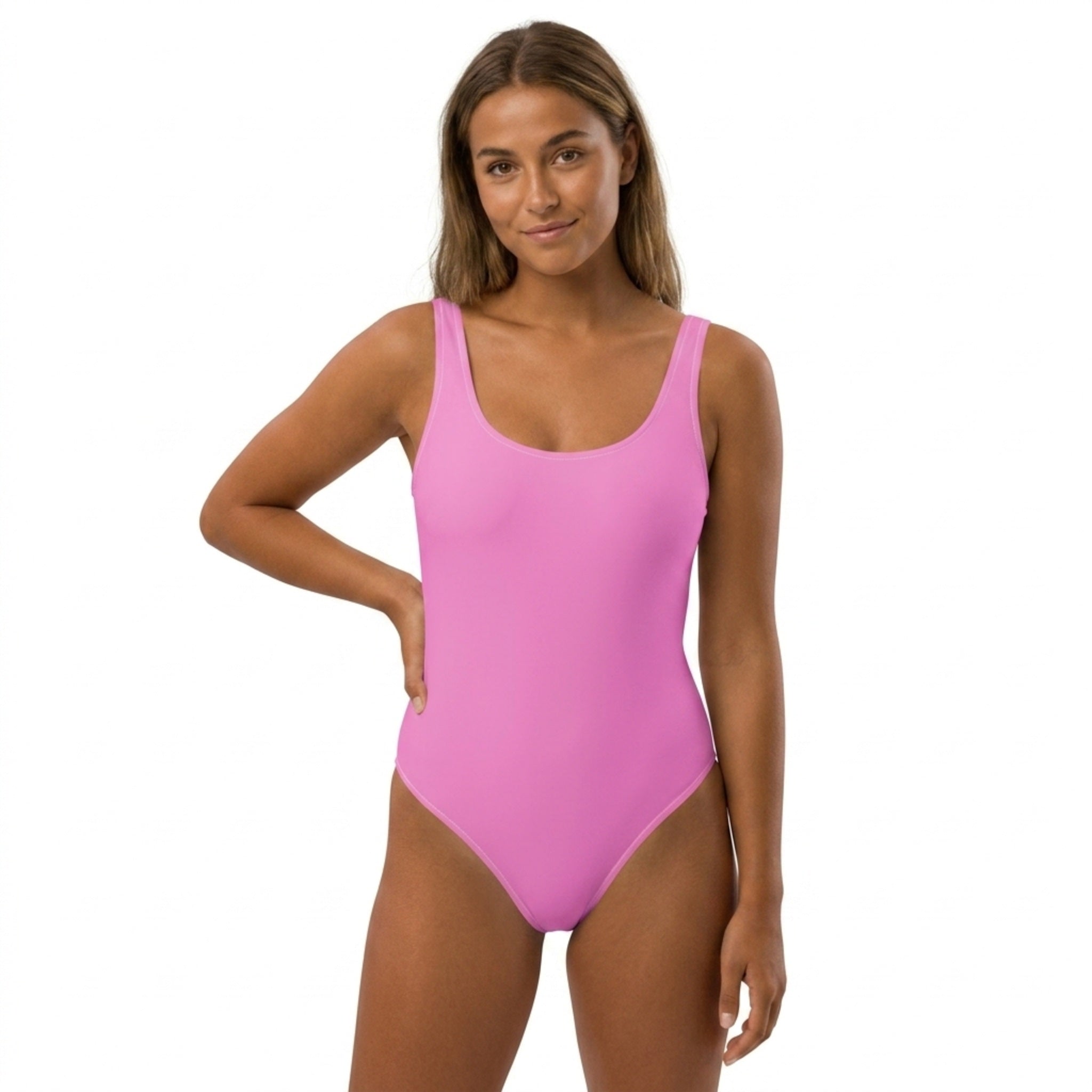 pink one piece swimsuit 