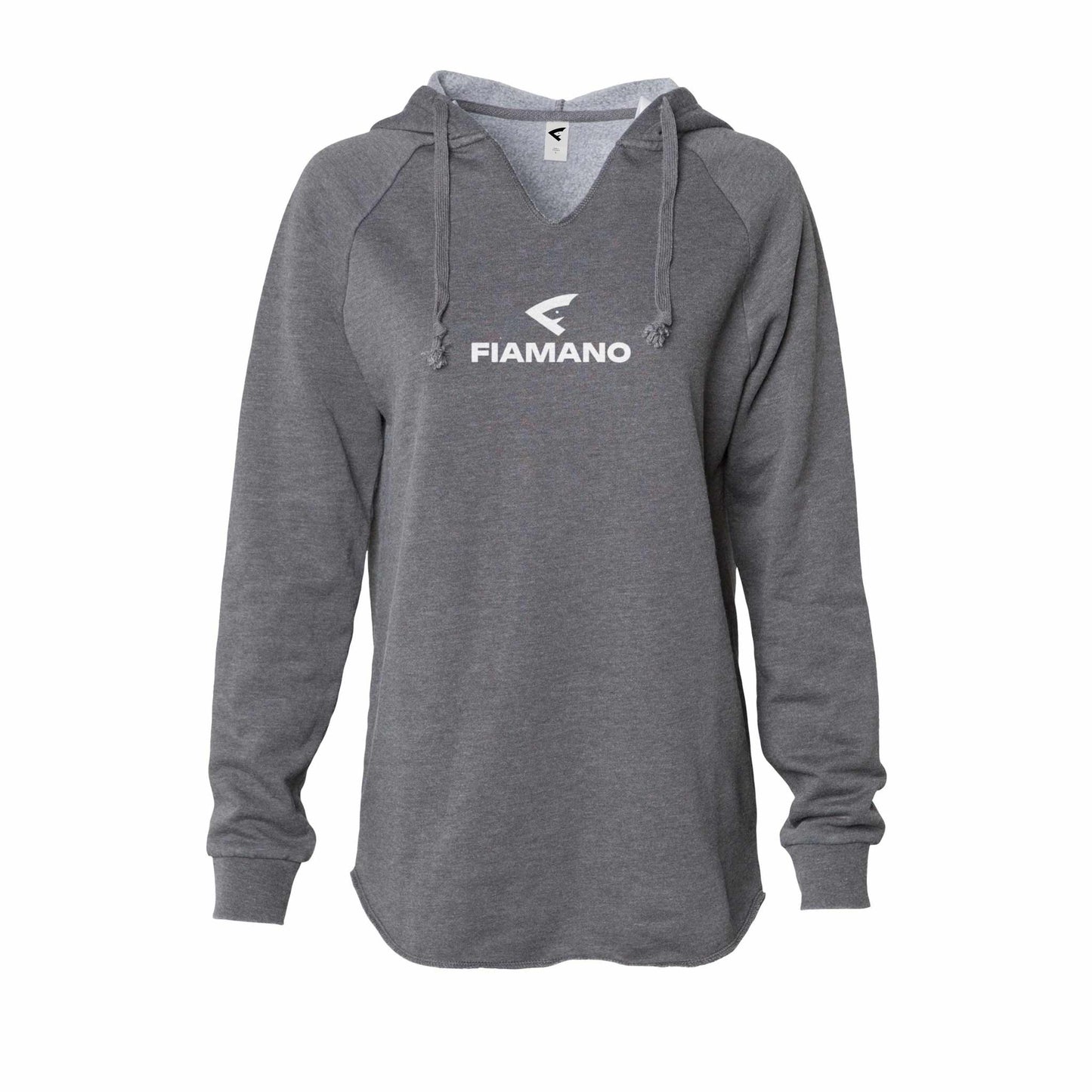 Women's Dark Grey Lightweight Hoodie with White FIAMANO Name & Logo