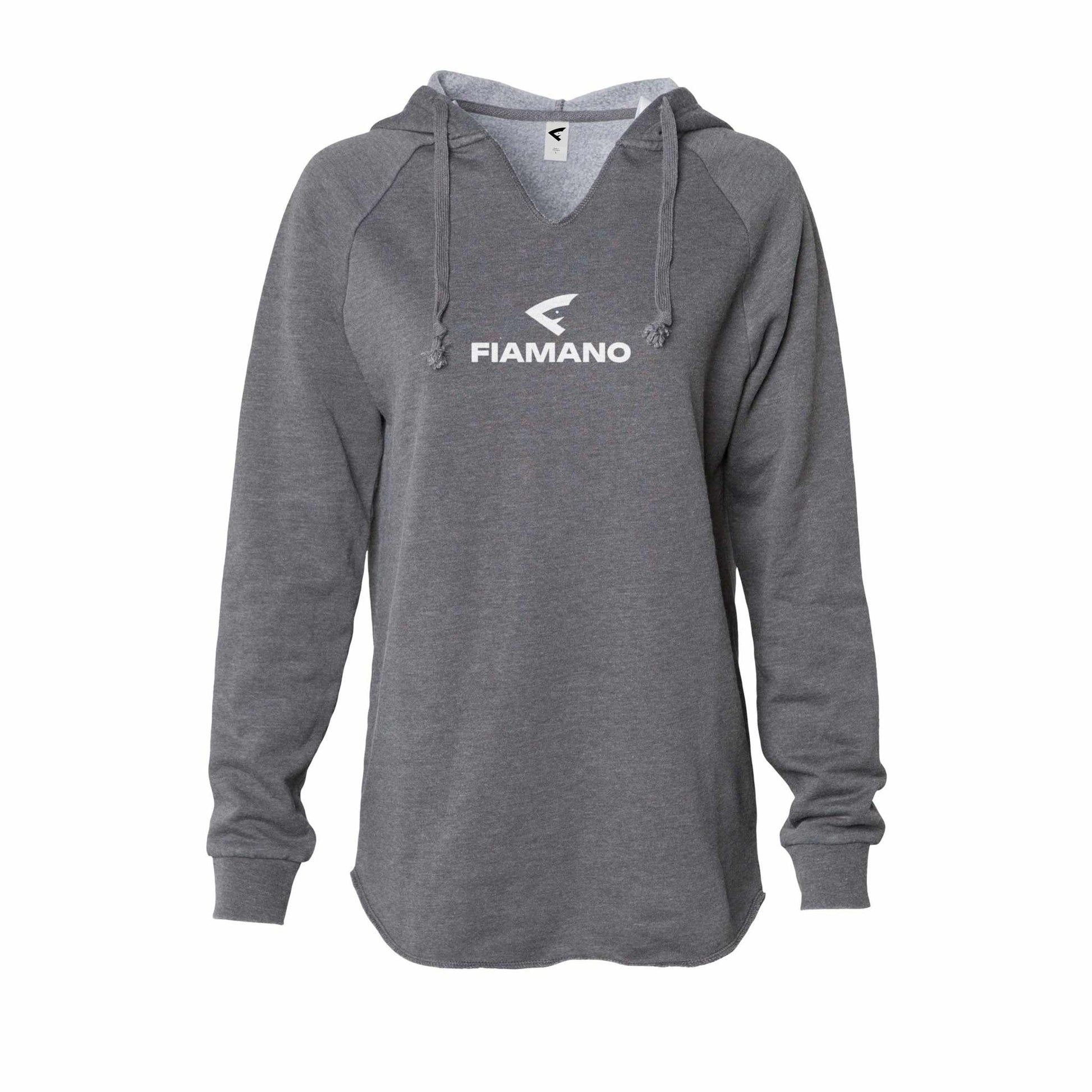 Women's Dark Grey Lightweight Hoodie with White FIAMANO Name & Logo