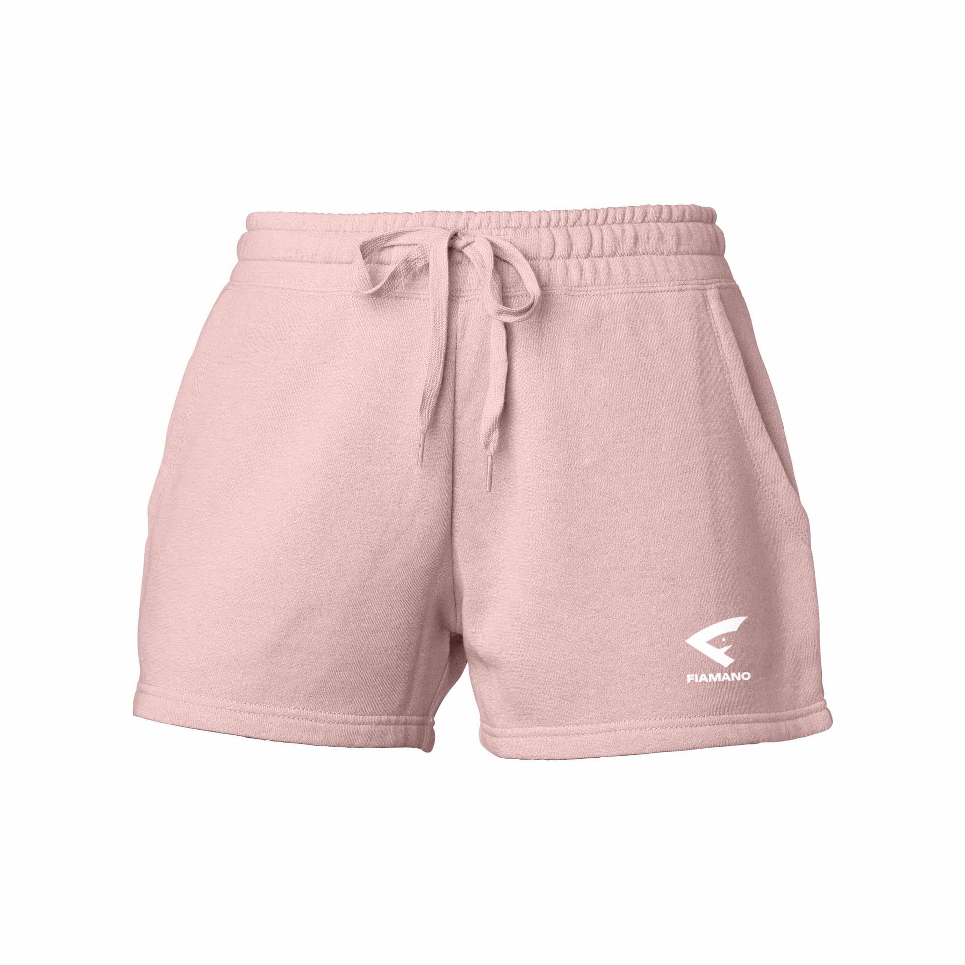 Women's Light Pink Shorts with White FIAMANO Name & Logo