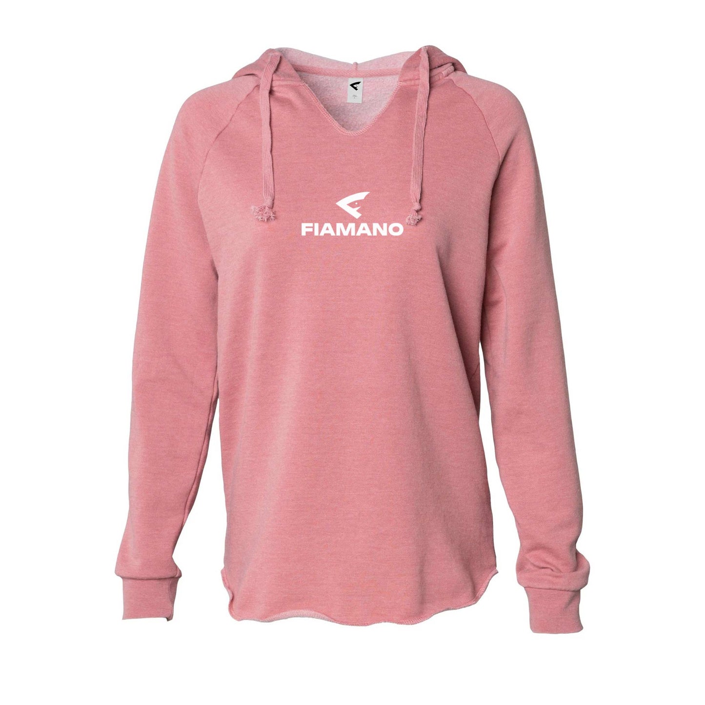 Women's Pink Lightweight Hoodie with White FIAMANO Name & Logo