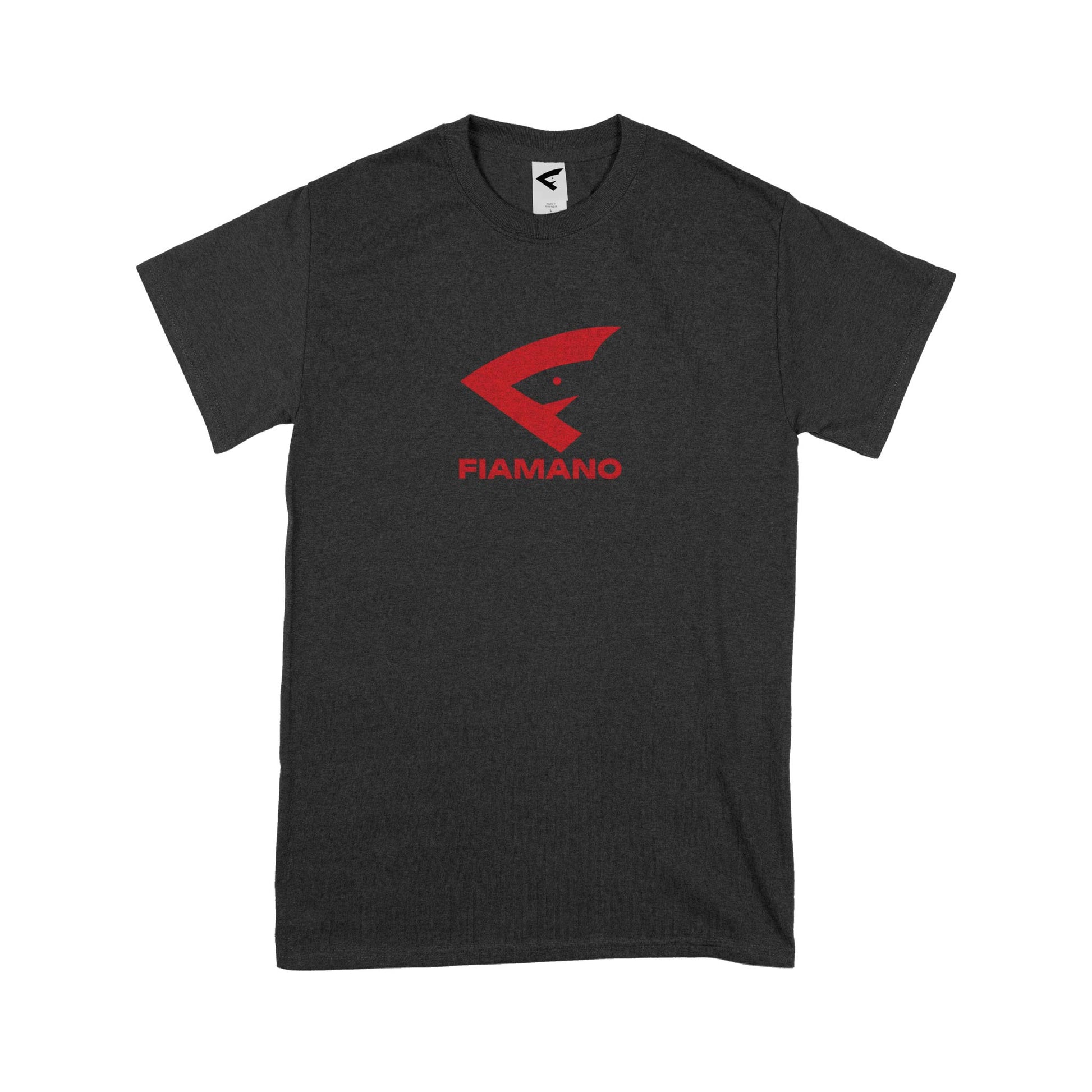 Men's Black T-Shirt with Red FIAMANO Name and Logo