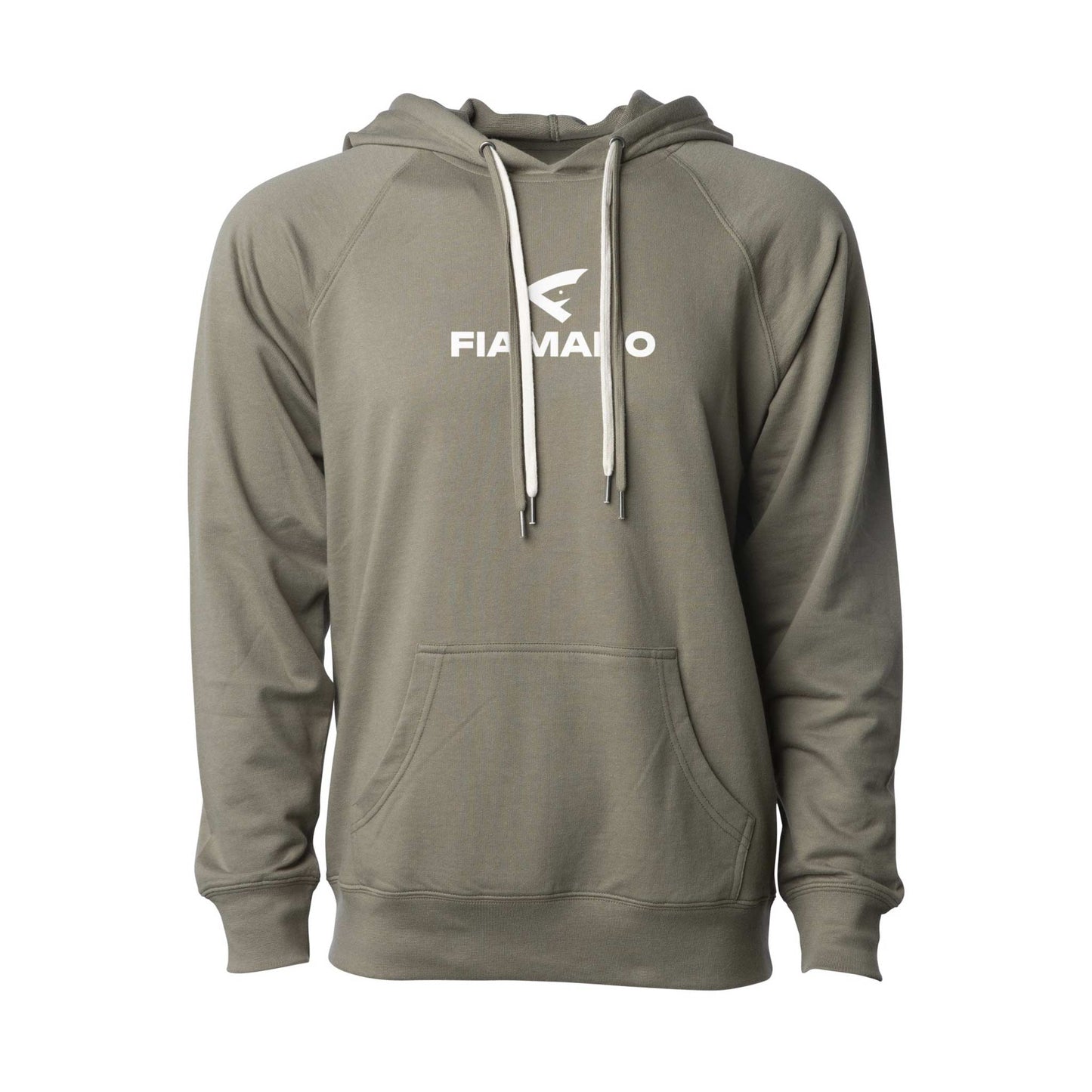 Men's Green Lightweight Hoodie with White FIAMANO Name & Logo