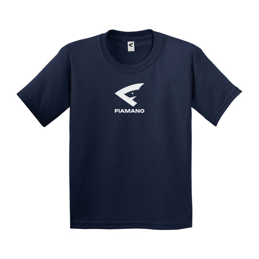 Children's Navy Blue T-Shirt with White FIAMANO Name & Logo