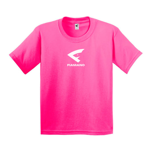 Children's Pink T-Shirt with White FIAMANO Name & Logo