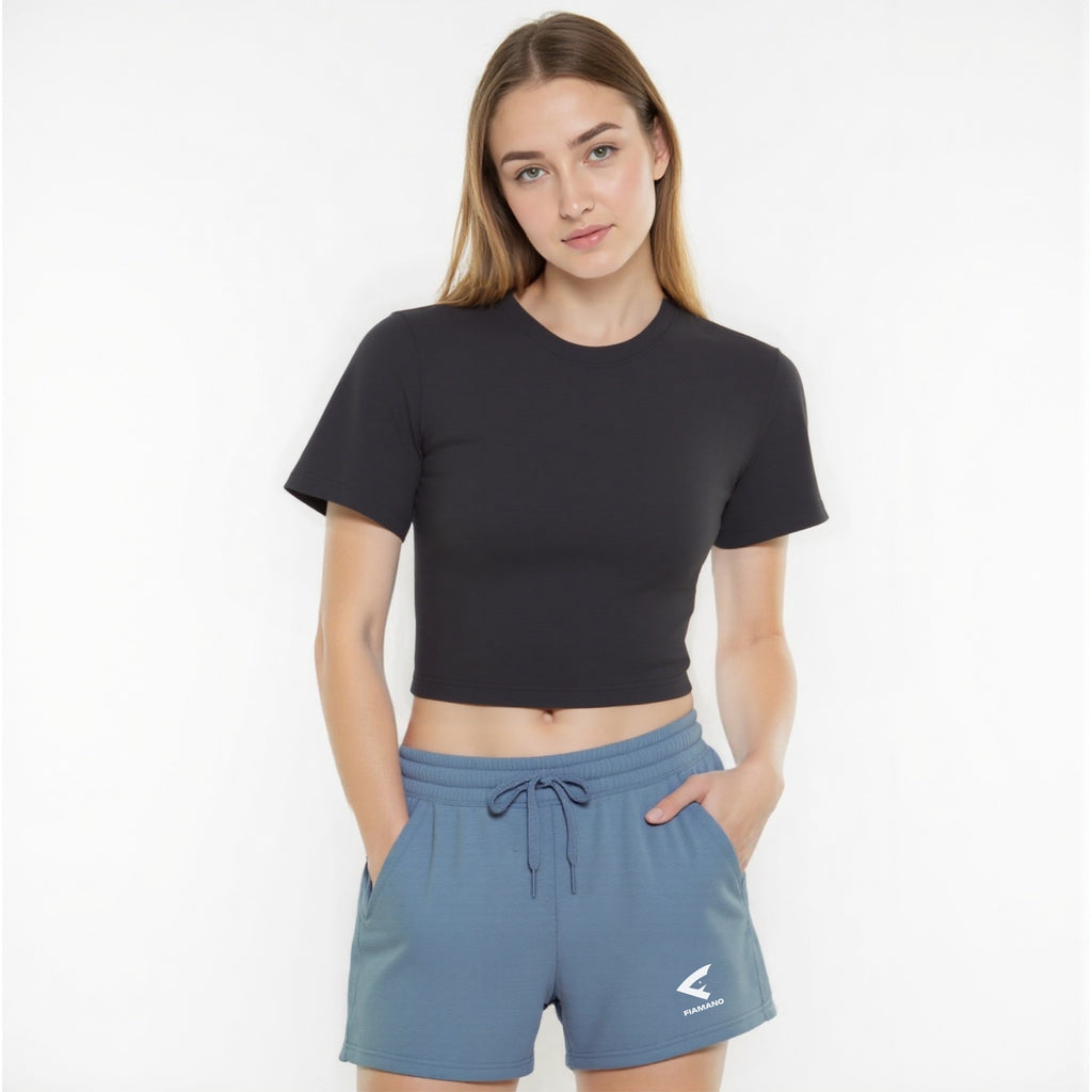 women's blue leisure shorts