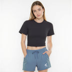 women's blue leisure shorts