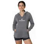 women's dark grey lightweight hoodie