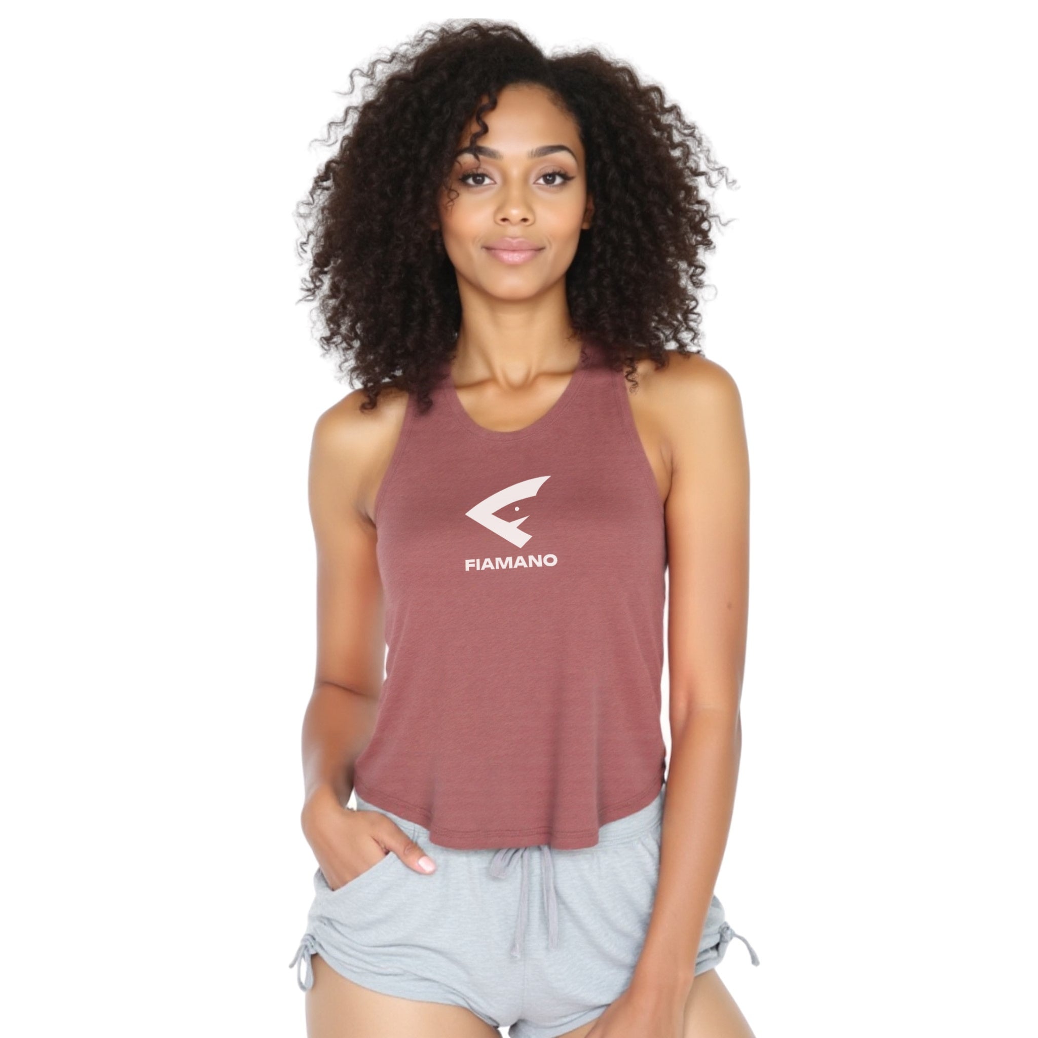 women's maroon tank top