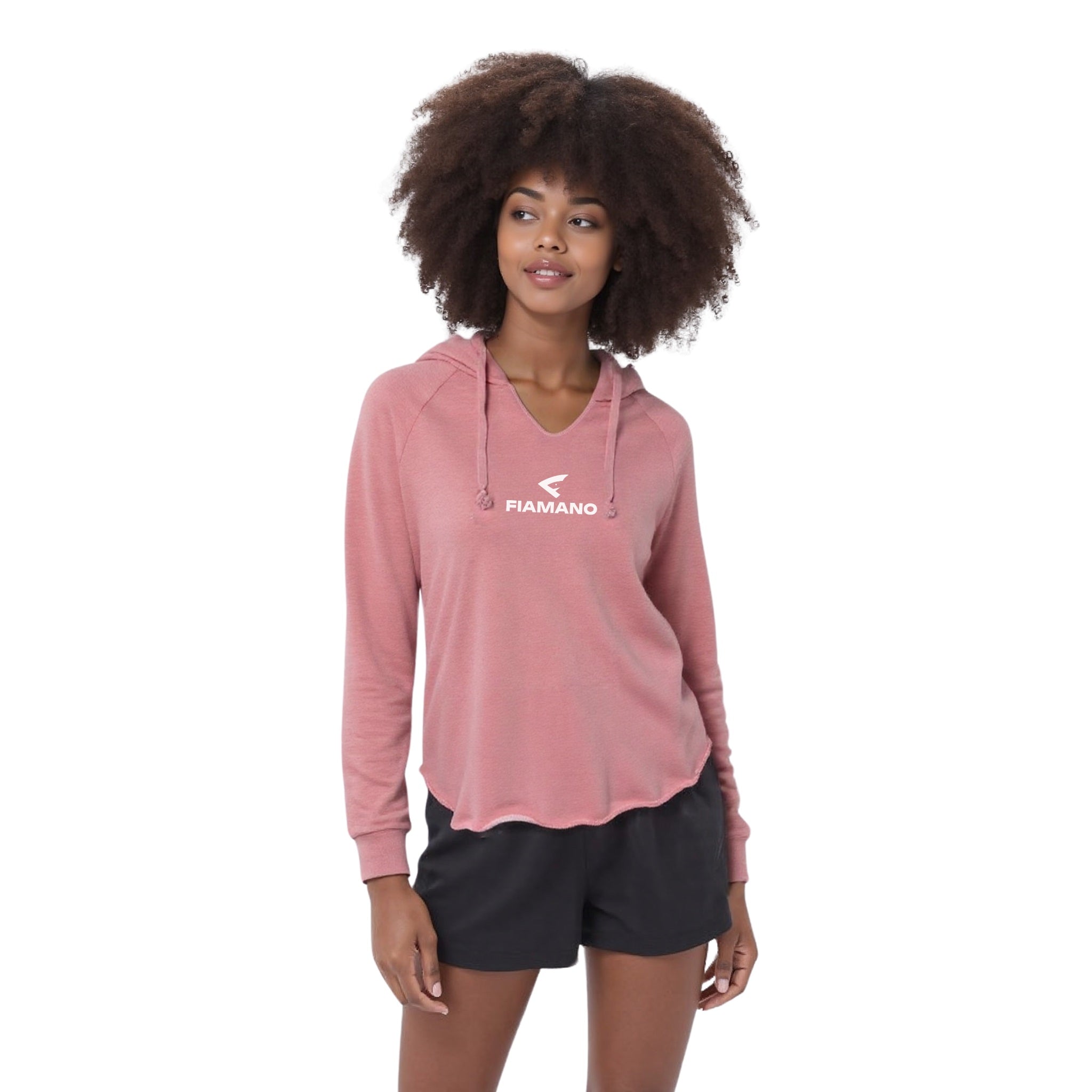 women's pink lightweight hoodie